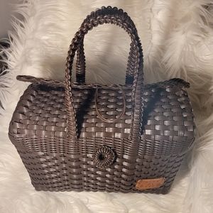 Flor De lis wicker purse